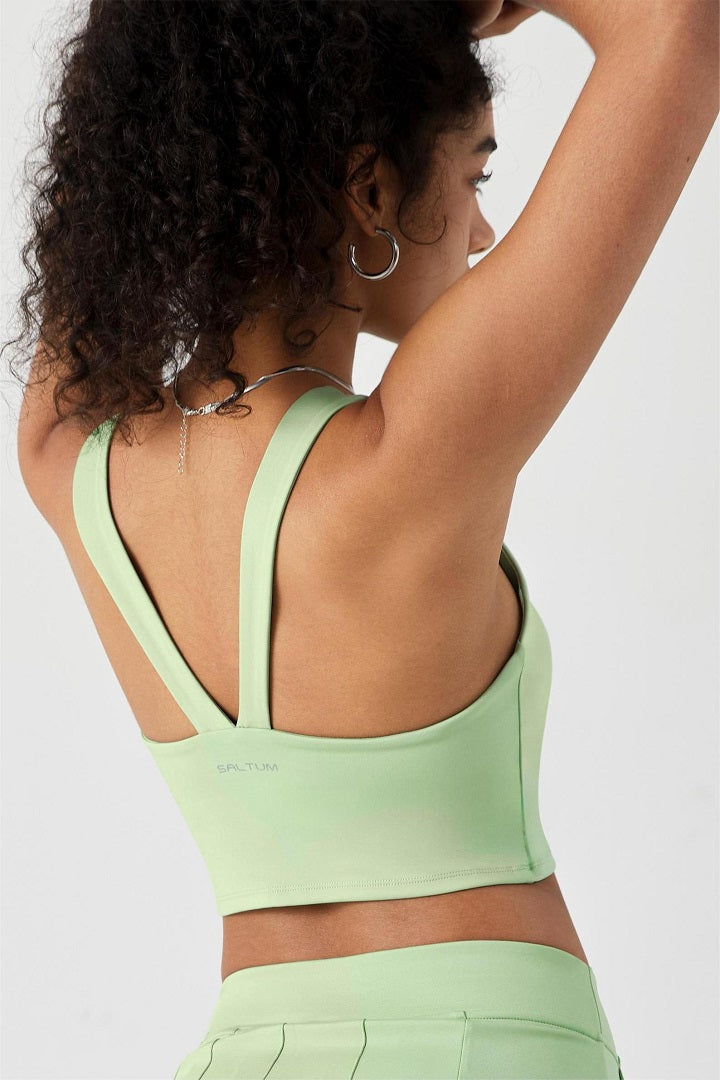 Brassière de sport longue avec dos en V