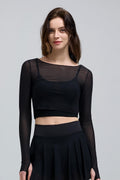 Haut en maille transparente