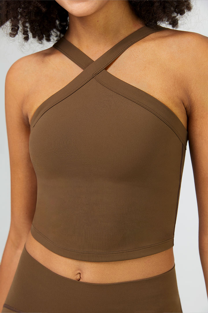 Débardeur Femme Croisé Avec Rembourrage Amovible