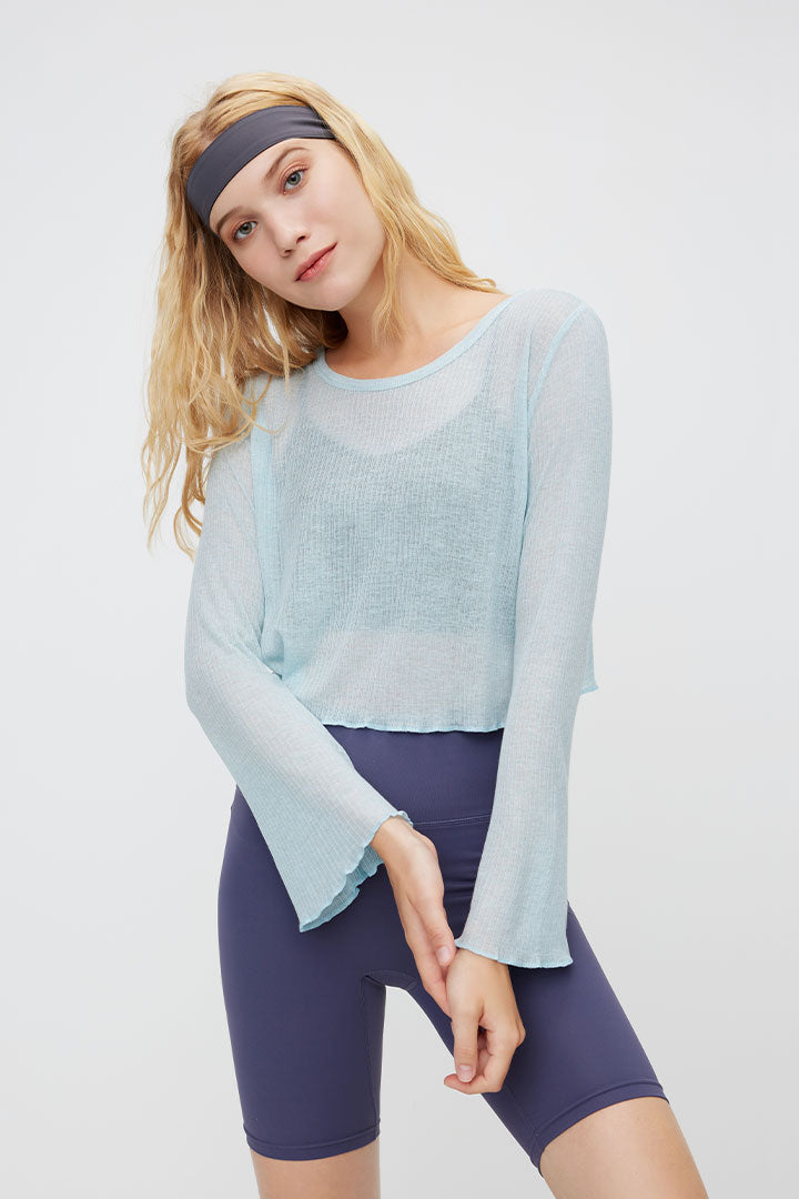 Hauts amples en maille transparente pour femme