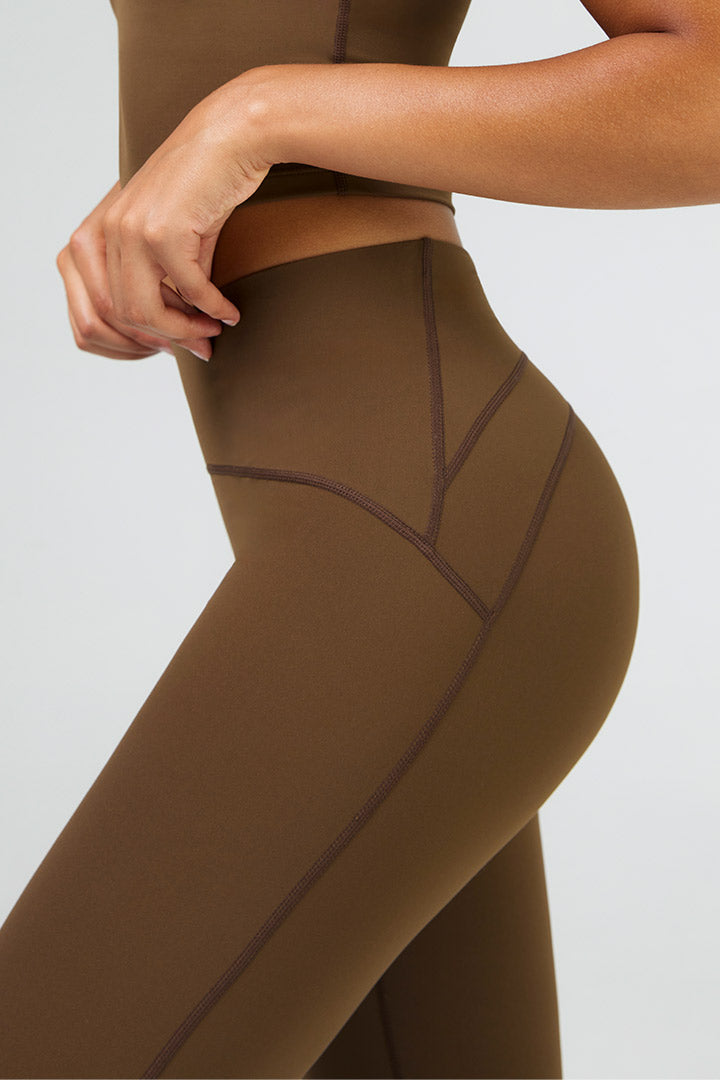 Legging fendu taille haute 7/8 pour femme