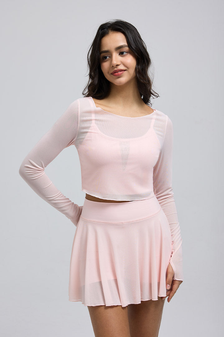 Haut en maille transparente