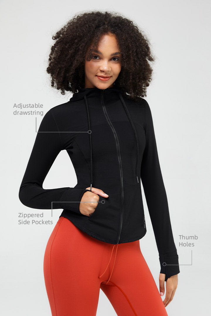 Veste à capuche entièrement zippée