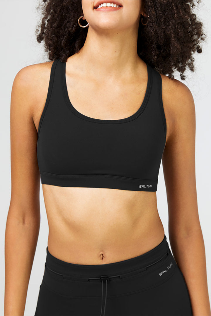Soutien-gorge de sport dos nageur pour femme avec poches