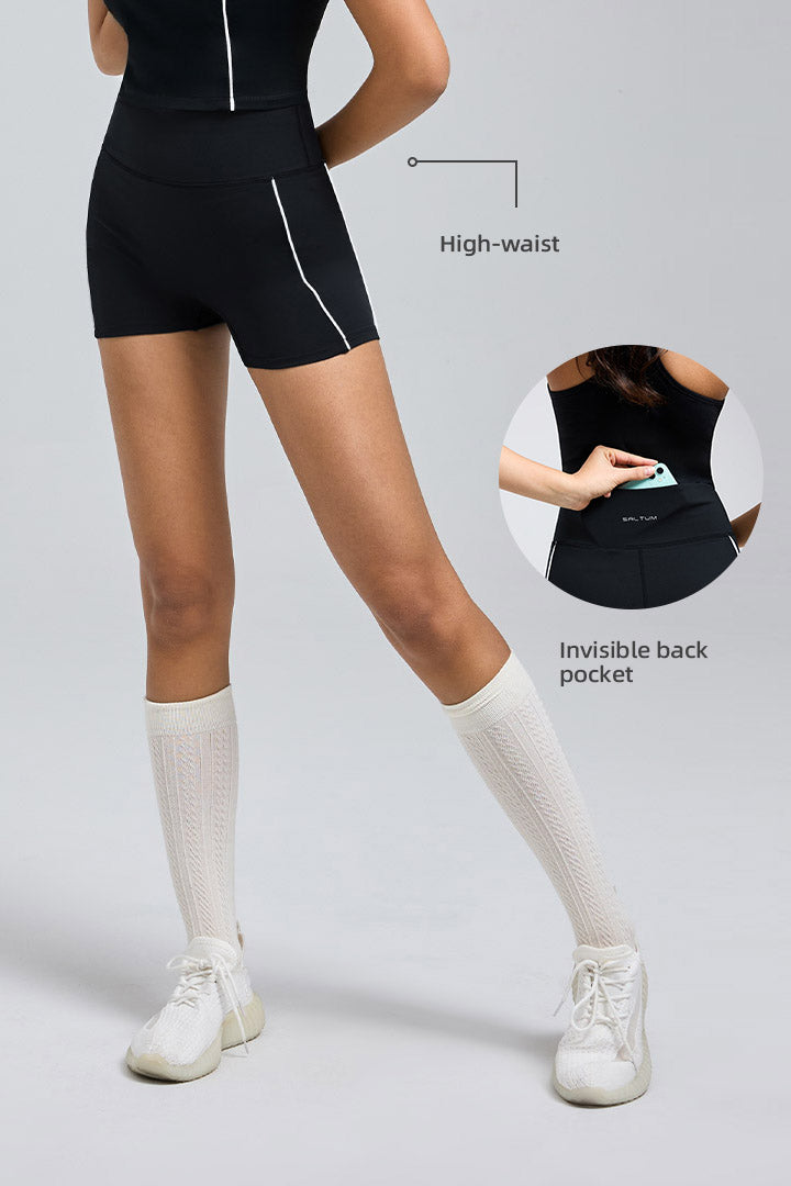 Shorts taille haute pour femmes