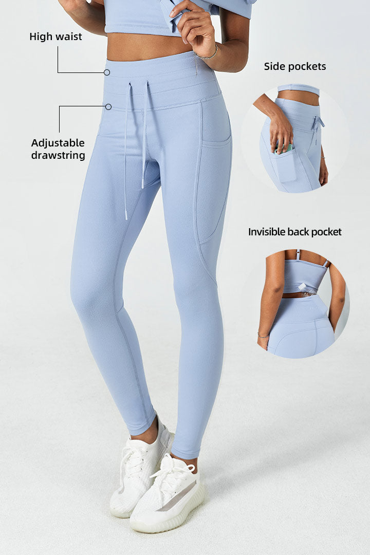 Legging à cordon taille haute