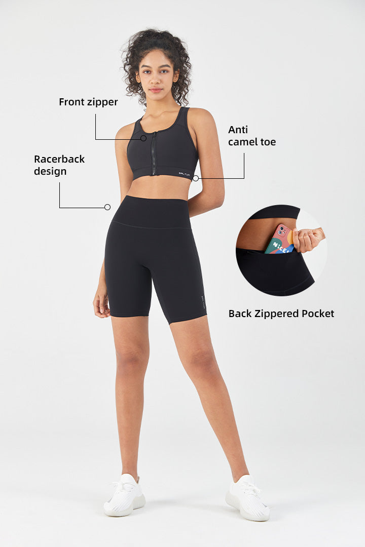 Soutien-gorge à zip avant et short Speedy pour femme