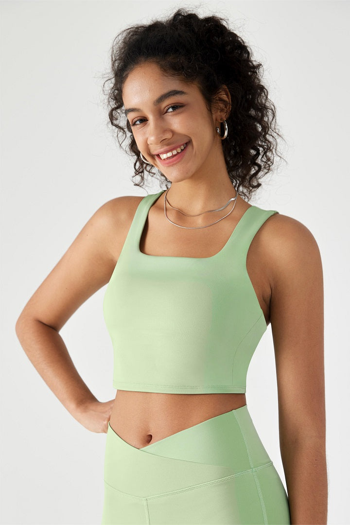 Soutien-gorge de sport long échancré en V dans le dos