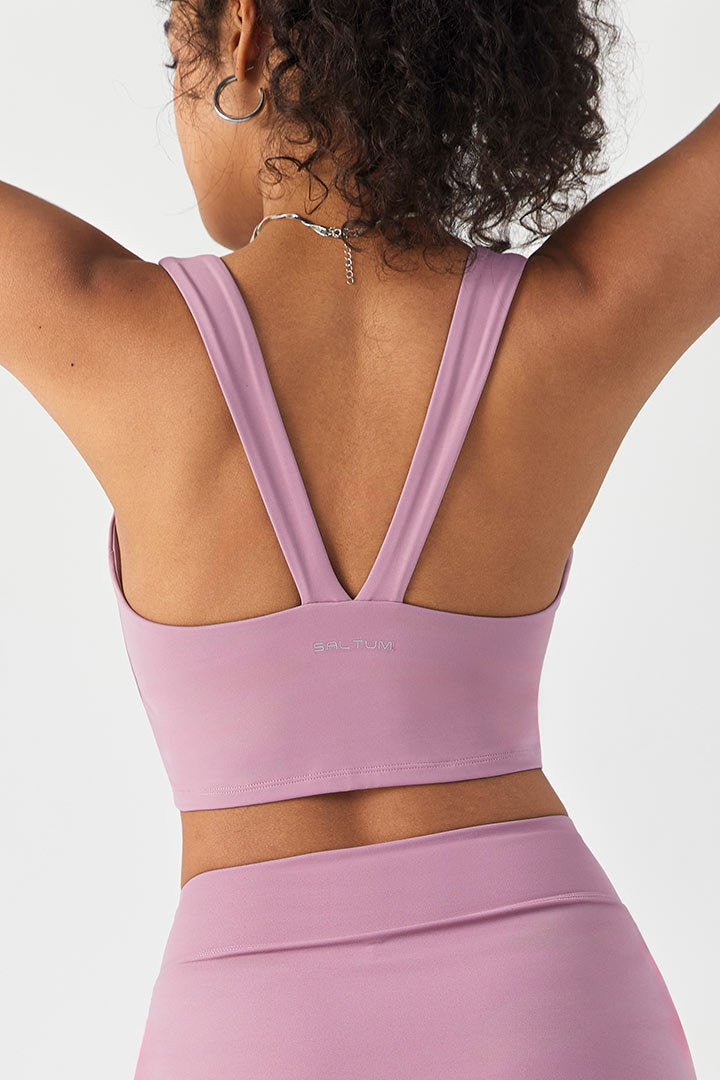 Soutien-gorge de sport long échancré en V dans le dos
