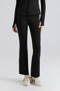 Legging évasé taille haute basique doublé polaire