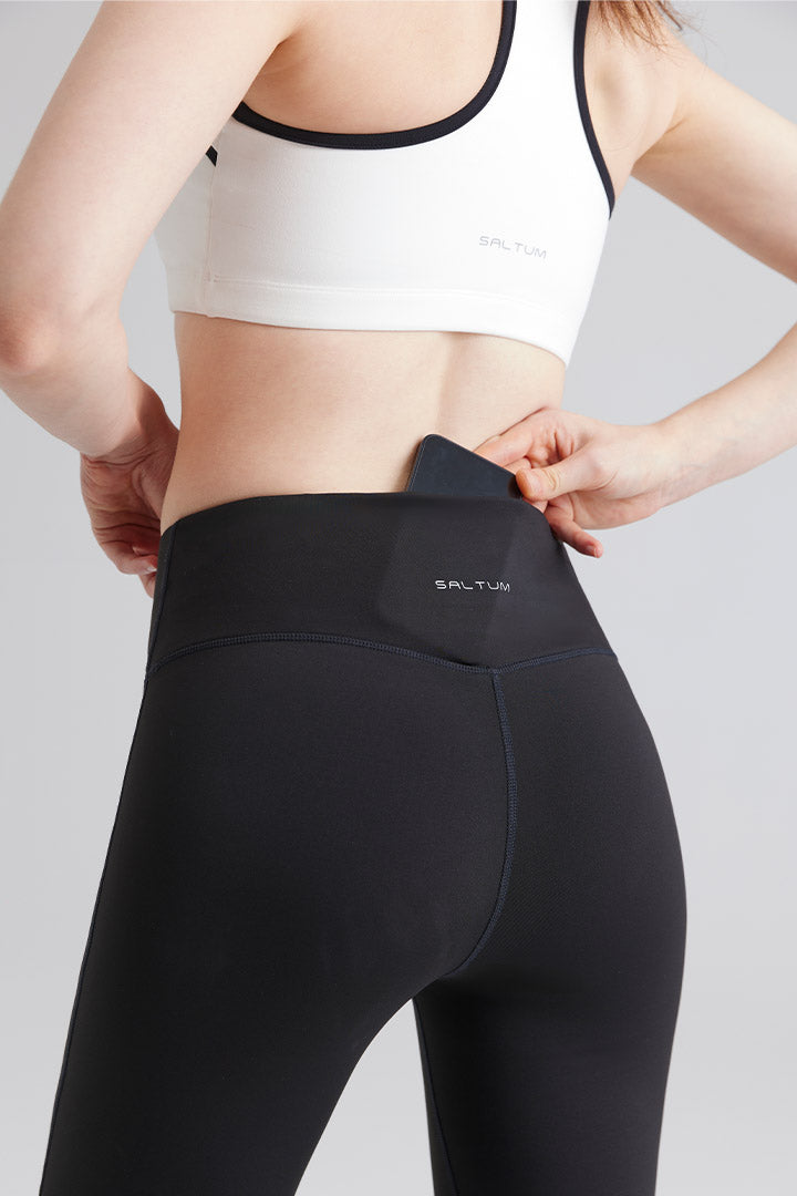 Legging évasé taille haute basique doublé polaire