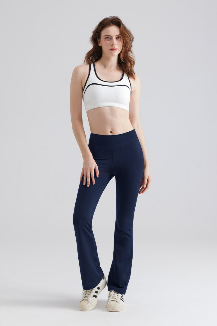 Legging évasé taille haute basique doublé polaire