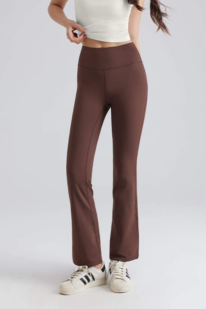 Legging évasé taille haute basique doublé polaire