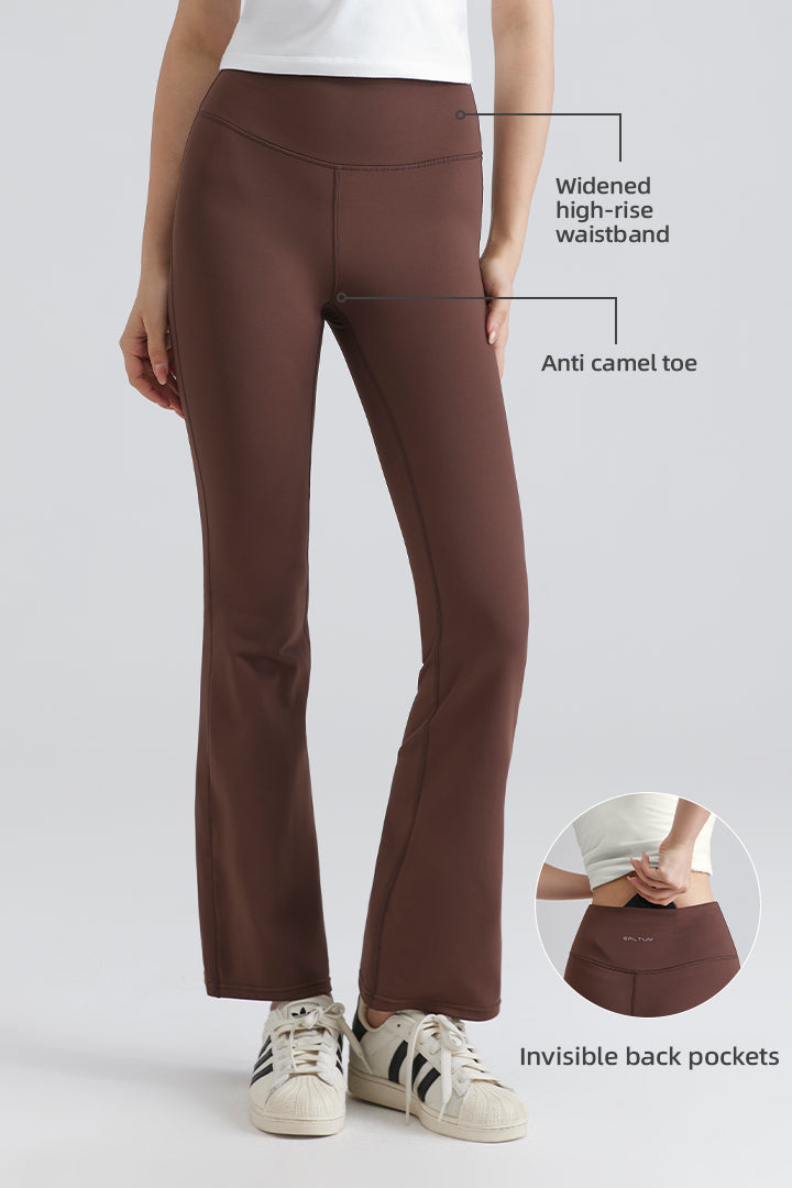Legging évasé taille haute basique doublé polaire