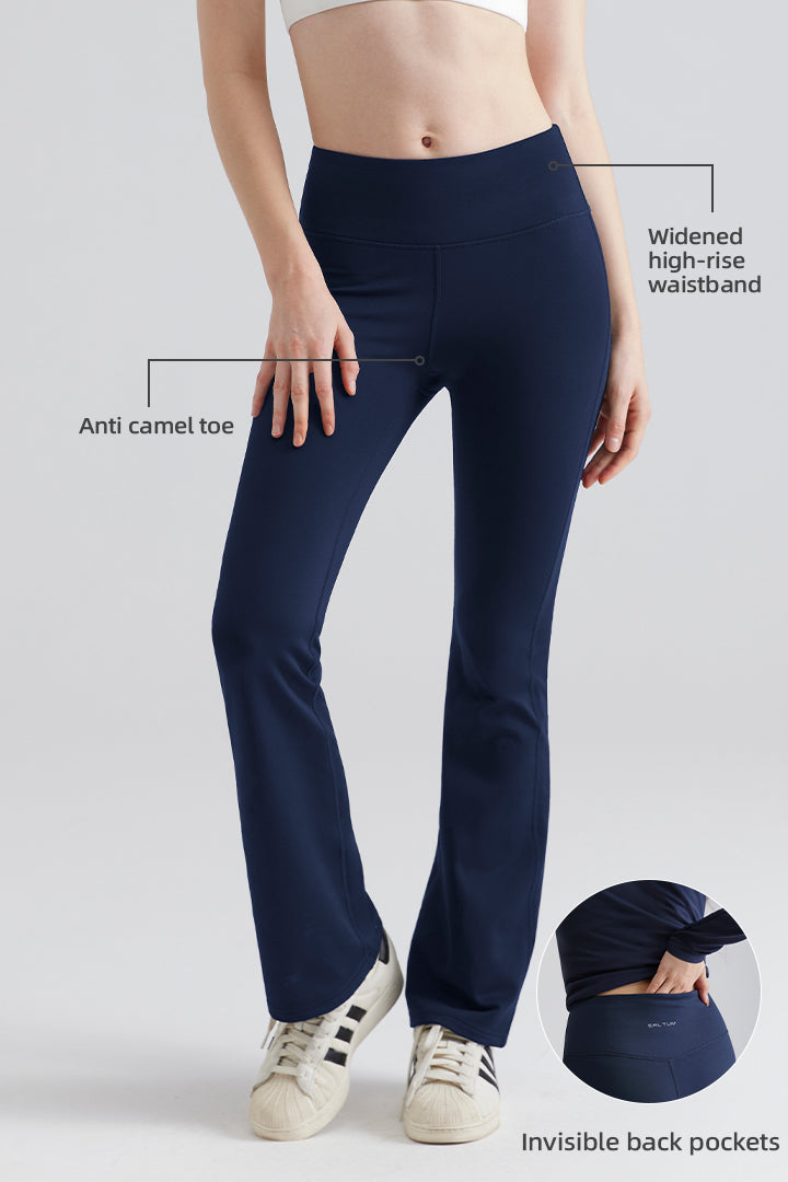 Legging évasé taille haute basique doublé polaire