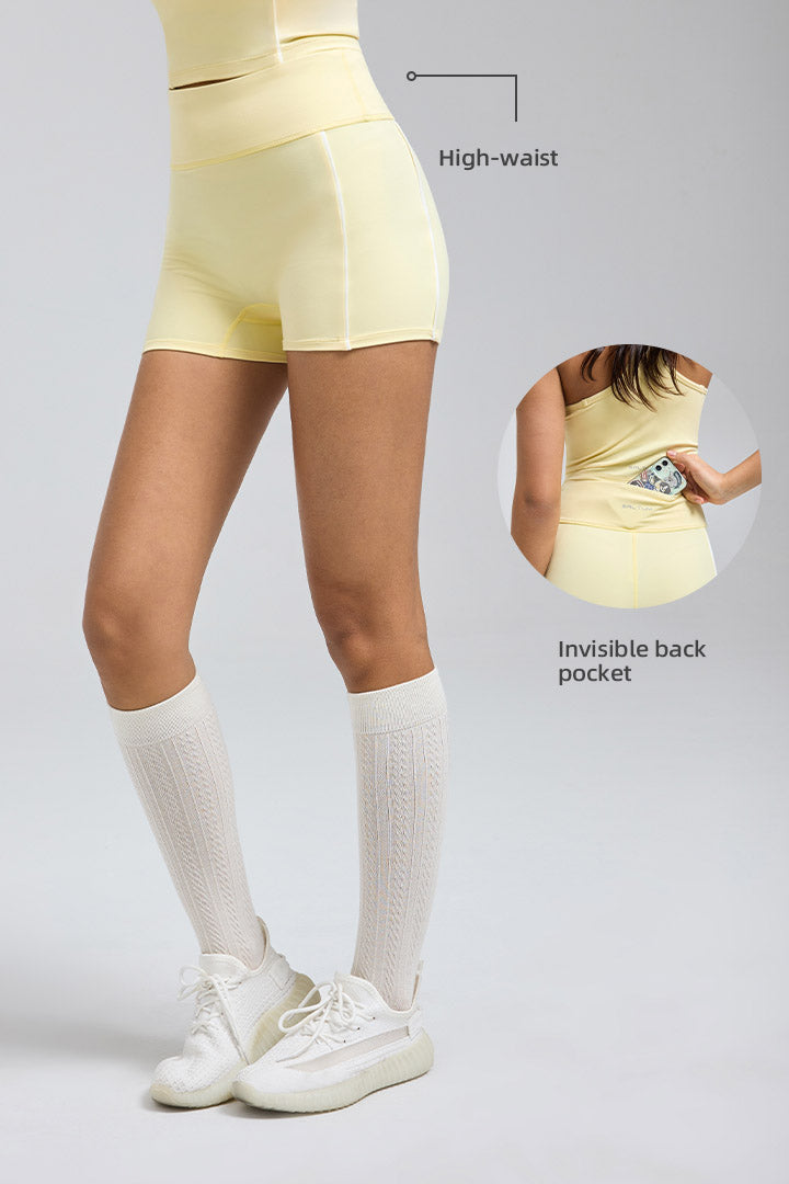 Shorts taille haute pour femmes
