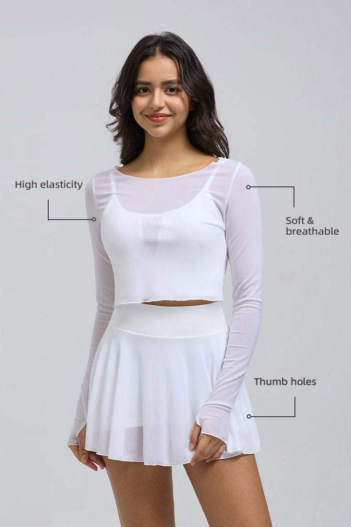 Haut en maille transparente