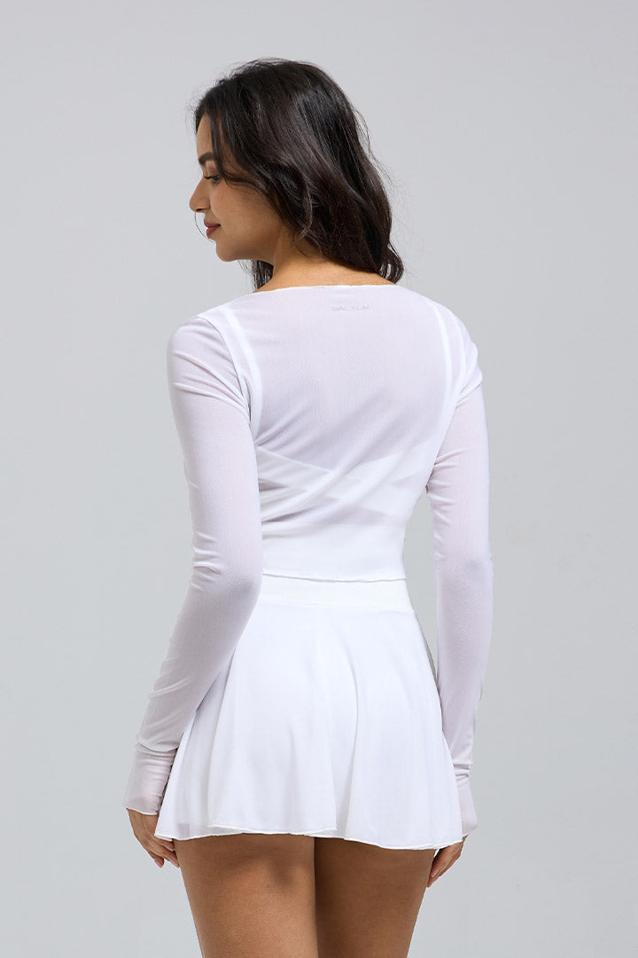 Haut en maille transparente
