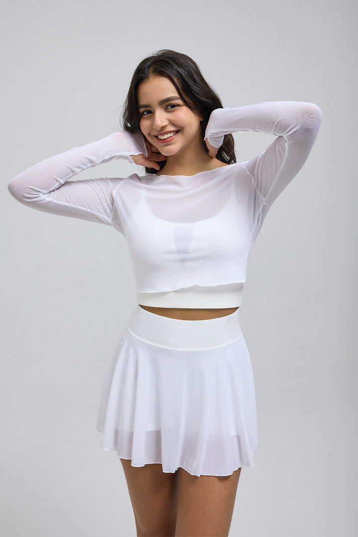 Haut en maille transparente